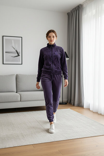 esmara Women's Pyjamas Winter Two Pieces, Velvet Loungewear Jumpsuit Home War...