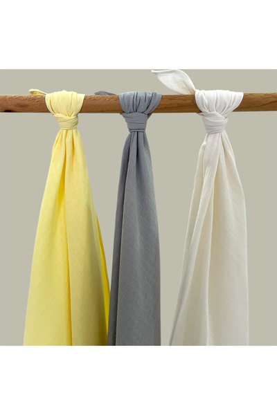 Zenkova %100 Organik Pamuk Müslin Örtü & Müslin Battaniyesi 3’ lü Set