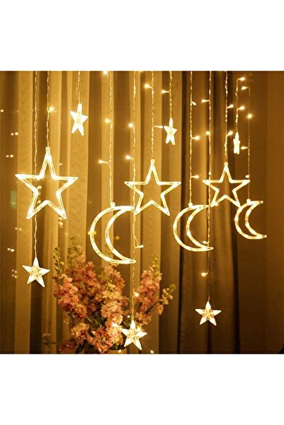 Generic 3.5M Ramadan Light For Home Decoration Star And Moon Shaped Led Curta...