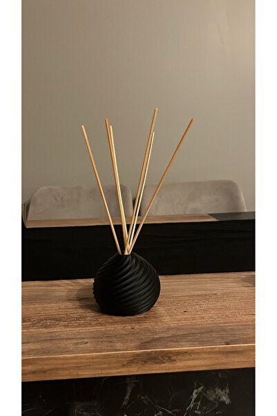 Onyx Mat Siyah Modern Dekoratif Oda Kokusu | Cam Değil Özel Tasarım Gövde | Ş...