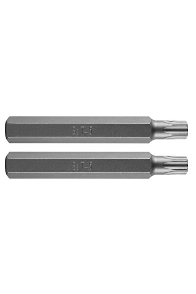 NEO Tools Set of 2 Torx Bits, Neo Tools, Steel S2, T45 x 75 mm, Silver
