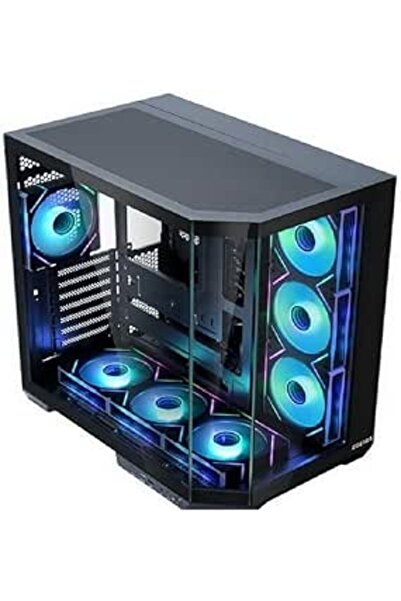 Egeira Gaming Case with 7 Pre-installed ARGB Fans, Black