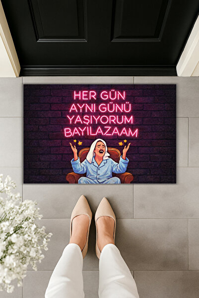 Dormot Modern Digital Print Doormat - Humorous I Live the Same Day Every Day ...