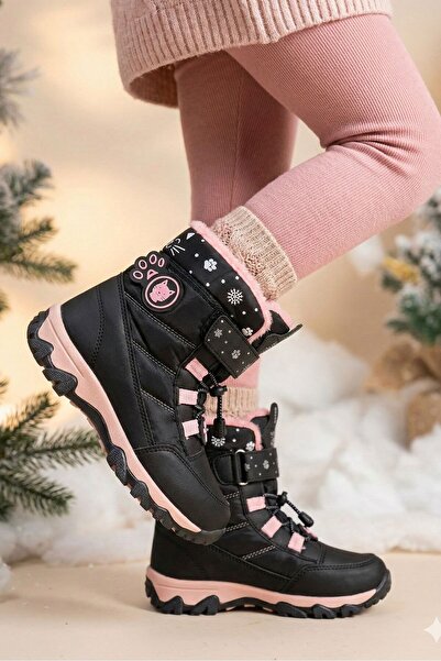 LUCEVERA 31–35 Numara Kız Çocuk Kar Botu | Kürklü, Suya Dayanıklı, Kaymaz Taban