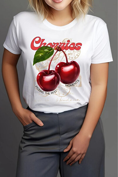 New Shine تي شيرت مطبوع عليه شيرييس للجنسين