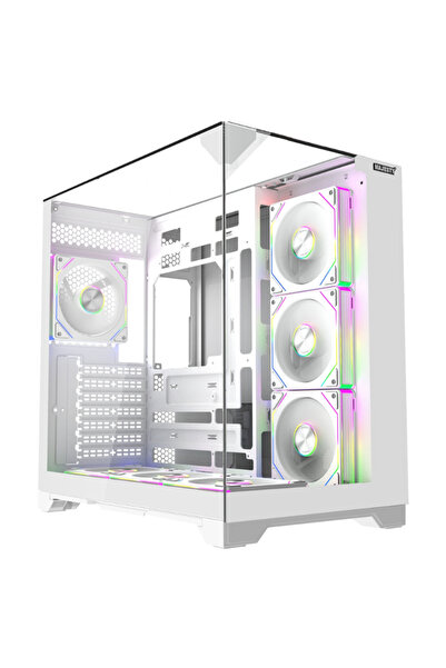 majesty Xspace Gaming Case with 7 ARGB Fans, Tempered Glass, White