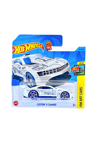 HOT WHEELS Custom 11 Camaro, HW Art Cars 2021, White, 1:64