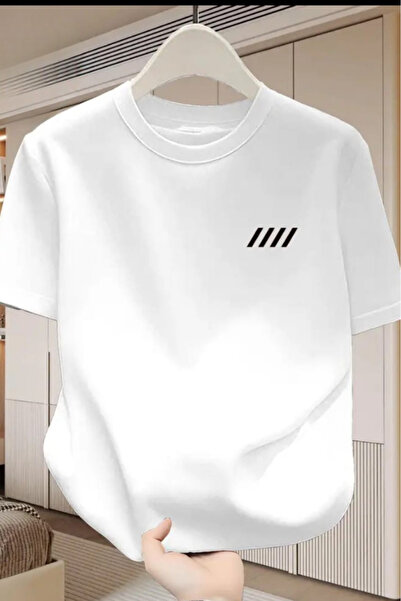 New Shine تيشيرت للجنسين مطبوع خطوط