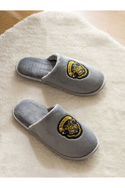 LC Waikiki Gray Harry Potter Printed Plush Men's House Slippers