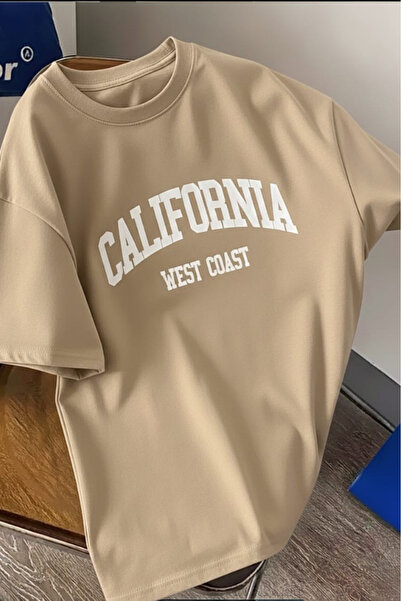New Shine تي شيرت مطبوع للجنسين من كاليفورنيا ويست كوست