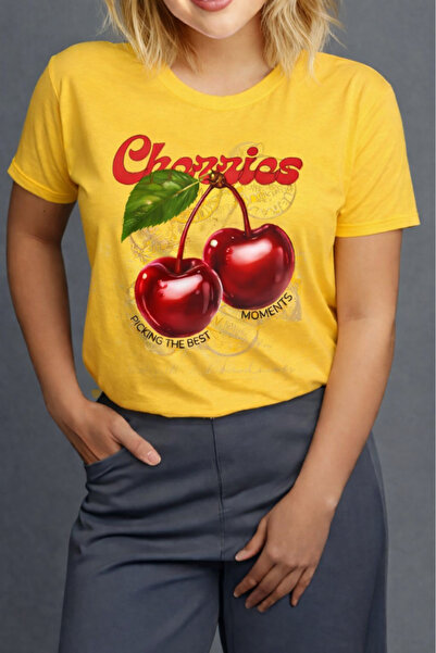 New Shine تي شيرت مطبوع عليه شيرييس للجنسين