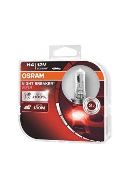 Osram Set de 2 becuri H4 NIGHT BREAKER ARGINTIU +100% 12V