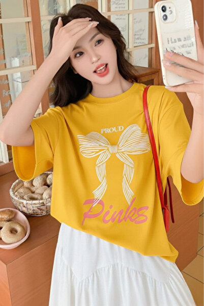 New Shine Unisex T-Shirt with Bow Print