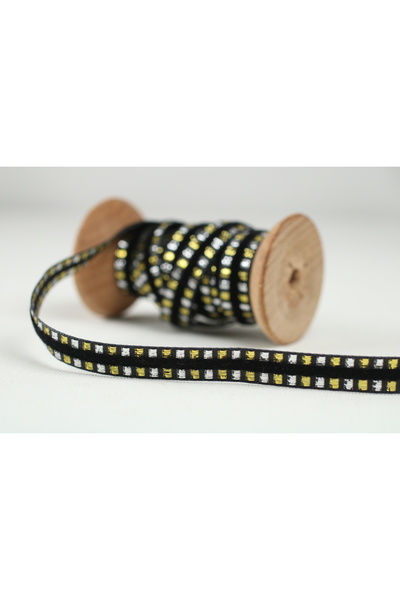 kadifecim Altın Simli Kadife Kurdele 1cm 5mt, Şeker, Süsleme, Paketleme, Hedi...