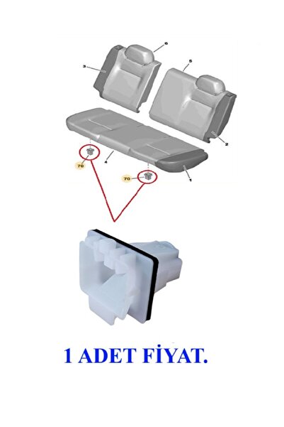 Peugeot Rear Seat under Clip Segman 2008 20- C4 X 23-