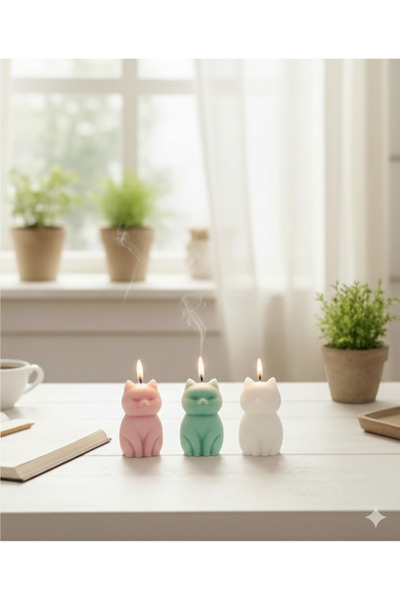 Yuma Hediye Kedi Figürlü El Yapımı Hayvan Figürlü Çevre Dostu Hediyelik Ev De...