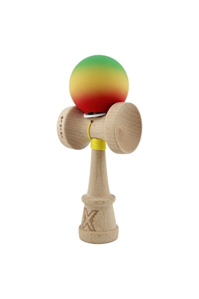 LEIBOO Kendama, LEIBOO, Mâner din cauciuc, cupe mari, 18 cm, multicolor