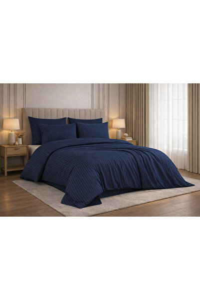 Alisy Home Premium Vertical Striped Satin Duvet Cover Set