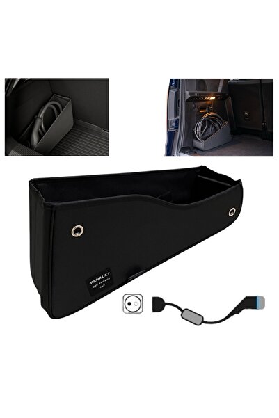Renault Elektrikli Araç Şarj Kablosu Taşıma Saklama Kutusu Bagaj Organizer