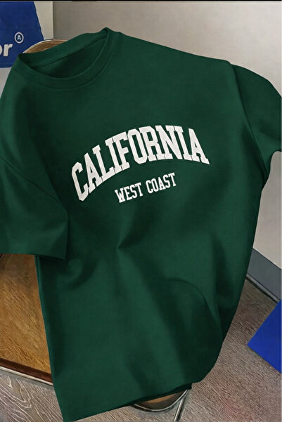 New Shine تي شيرت مطبوع للجنسين من كاليفورنيا ويست كوست