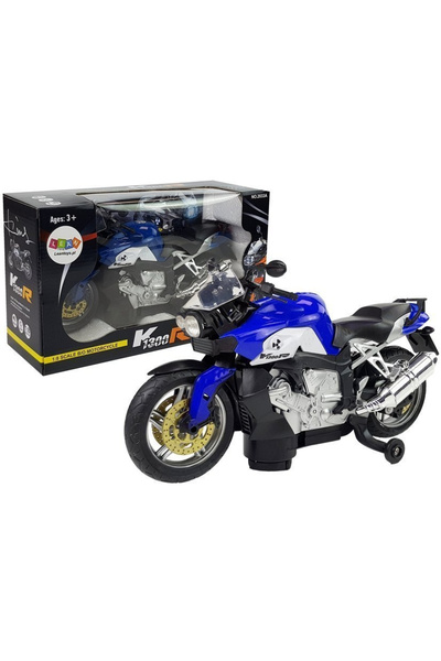 LEAN Blue K1300R battery-powered motorcycle for kids – lights and sounds