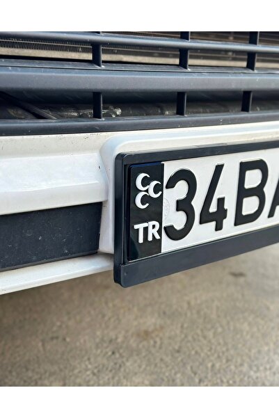 3dbaydesign Üç Hilal Pleksi Plaka Tr 2 Adet (Siyah Beyaz)