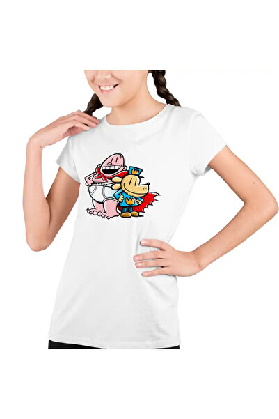 OEM Tricou Copii Fete Dog Man Aventurile Capitanului Chilot Underpants