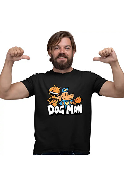 OEM Tricou Barbati Dog Man All team Dav Pilkey Capitan Chilot