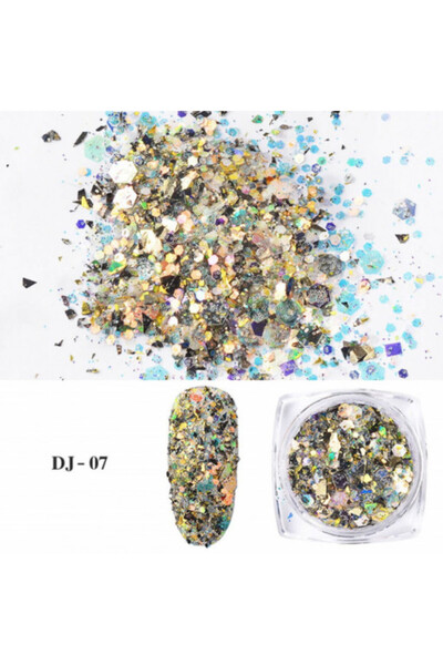 Pink Nails Mix Glitter Holo #7