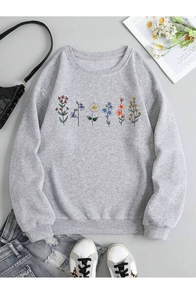 my feminen هوديي للجنسين بتصميم بسيط مطبوع بغطاء رأس جيب قصة فضفاضة سويت شيرت...