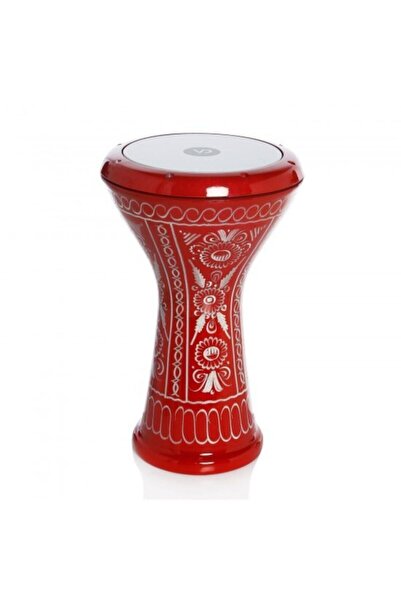Erlangen Global Darbuka 3029k Kırmızı Renk Erzincan Işlemeli Döküm Darbuka