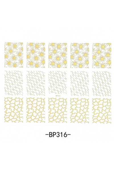 Pink Nails Big Metallic Sticker BP 316