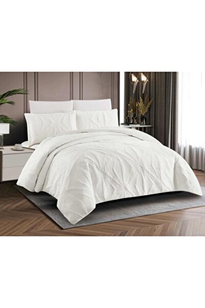 Alhabib bedding مفرش مفرد ونصف مخمل ابيض يناسب سرير مقاس 200x120 سم 2 قطع