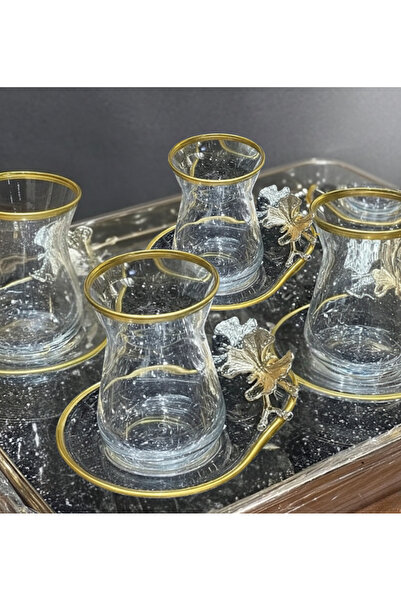 ASSA BAZAAR Pasabahce Special Series 6-Piece / 12-Piece Butterfly Patterned T...