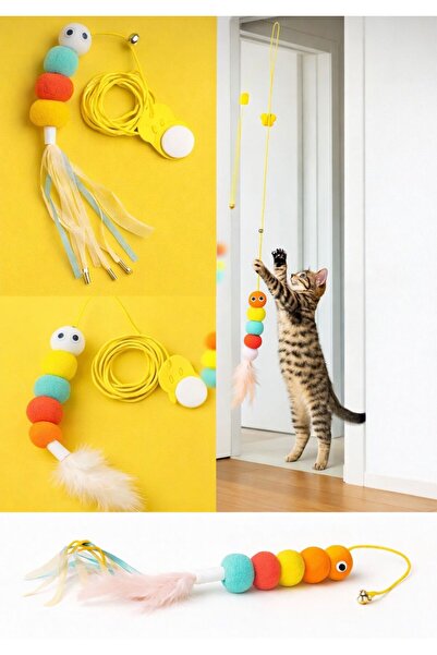 PATICOOL Suction Cup Hanging Cat Toy – Colorful Ball, Furry, with Bell & Fun ...