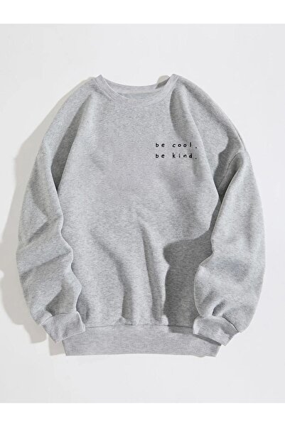 my feminen هوديي للجنسين بتصميم بسيط مطبوع بغطاء رأس جيب قصة فضفاضة سويت شيرت...