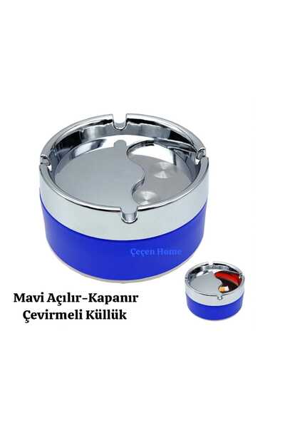 ÇEÇEN HOME (1 komad) Plastična pepeljara, otvarajuća pepeljara, podizna pepel...