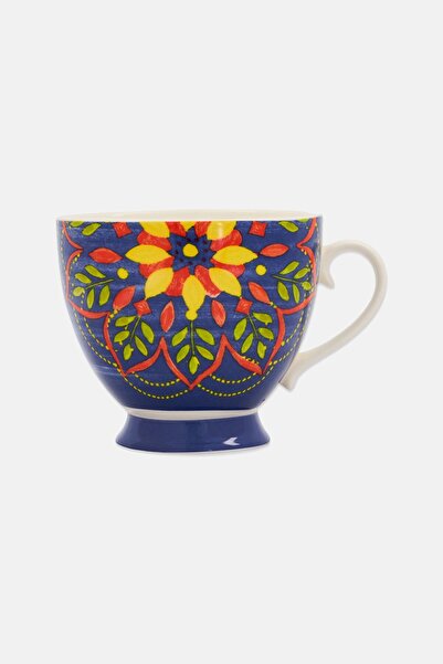 Kitchen Craft Moroccan Footed Mug 400Ml, Multicolor