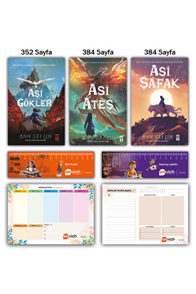 Genç Timaş Asi Ateş - Asi Şafak - Asi Gökler Set 3 Kitap - Planlayıcı Hediyel...