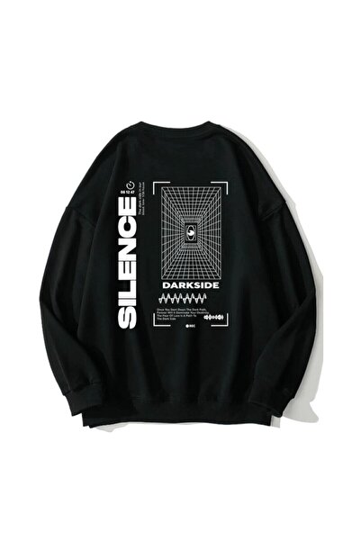 my feminen هوديي للجنسين بتصميم بسيط مطبوع بغطاء رأس جيب قصة فضفاضة سويت شيرت...