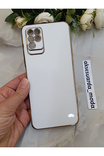 Aksesuarda Moda Infi̇ni̇x Note 10 Compatible Gold Detail Laser Cut Glossy Case