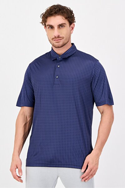 Greg Norman Men Sportswear Fit Short Sleeves Training Polo Shirt, Navy