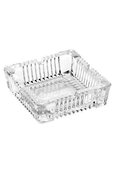 Cuisine Art Soda-Lime Glass 3 Inch Square Glass Ashtray Transparent