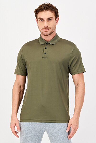 Under Armour Men Loose Fit Short Sleeve Outdoor Polo Shirt, Olive