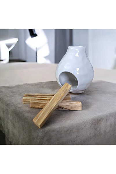BikutuDaha Baca Palo Santo Tütsülük Seti - Seramik Tütsülük & 20 gr (2-3) Ade...