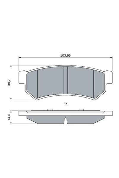 Bosch 0 986 460 007 Комплект спирачни накладки, дискови спирачки