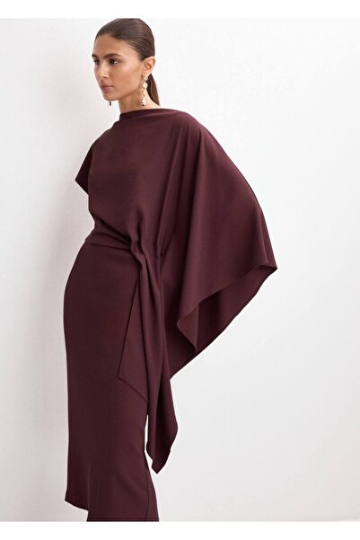 MANGO Woman Lace satin dress
