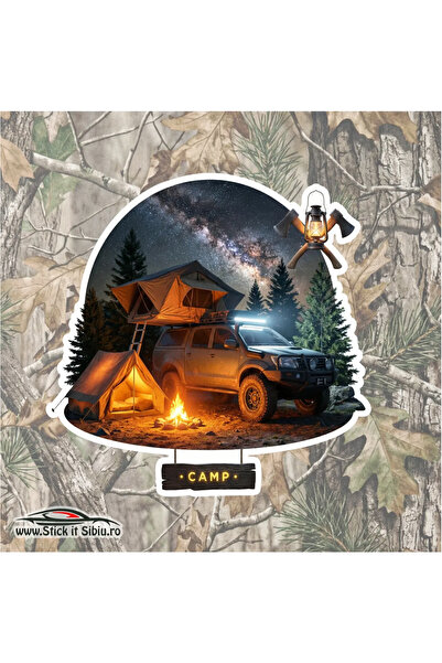 StickITsibiu Auto Camp Sticker – Overland Adventure 10x10 | Printed & Laminated