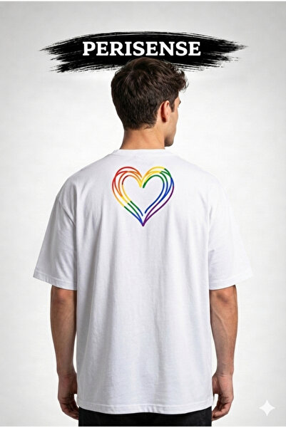 PERISENSE Tricou oversize unisex din bumbac pieptănat premium, cu imprimeu My...