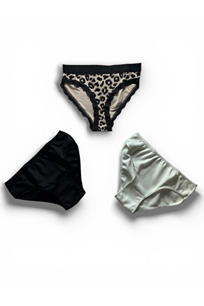 Jassmines Fashion LİKRALI PAMUKLU 3'LÜ KÜLOT